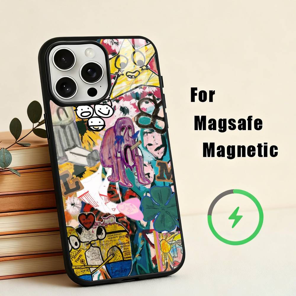 Чехол для телефона L-Latin Mafia для iPhone 17, 16, 15, 14, 13, 12, 11 Plus, Pro Max Магнитный для Magsafe Беспроводной Зарядки