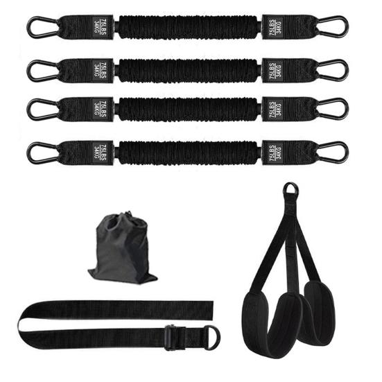 1 Set Pull-Up Assistance Band 150/225/300lbs Heavy Duty Pull-Up Assist Belt with Foot Rest Adjustable Home Gym