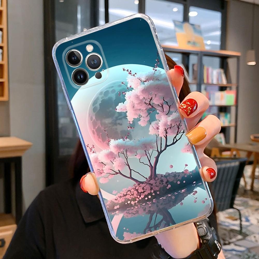 Роскошный чехол Луна для iPhone 14 11 12 13 Mini Pro XS Max Чехол 6 7 8 Plus X XR SE 2020 Funda Shell
