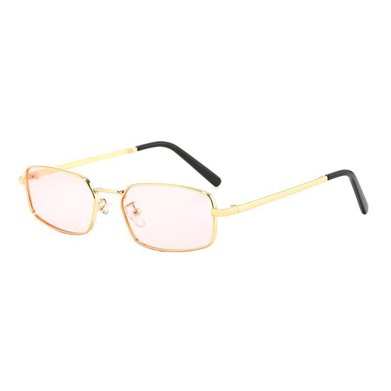JYL TS Halara retro narrow square sunglasses, street cool shades, handsome face slim UV eyewear
