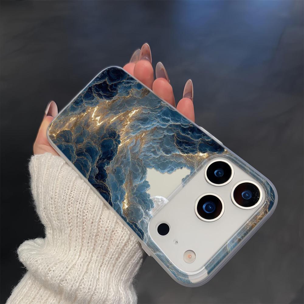 Чехол для телефона 'Луна в облаках' для iPhone 17 ProMax 16 13 11 15 14 12 17Air 17promax Прозрачный силиконовый мягкий чехол Funda