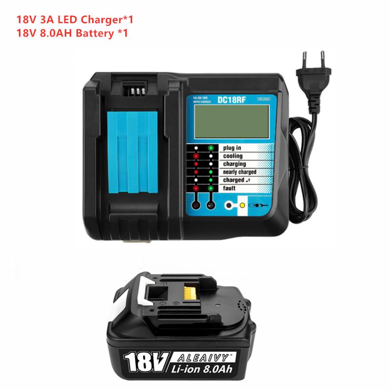 Bl1860 емкостью 8,0 Ач, заменяющий литий-ионный аккумулятор Makita 18 В, совместим с беспроводным электроинструментом Makita 18 В Bl1850 1840 1830.