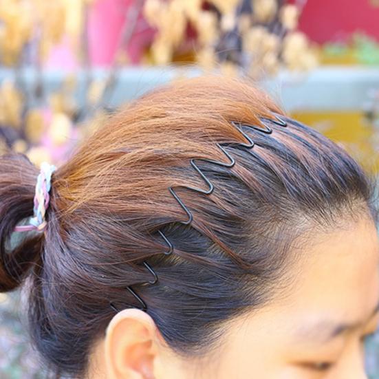 5/8/10 шт. черные металлические повязки на голову унисекс весенние волнистые повязки на голову нескользящие спортивные обручи для волос для мужчин и женщин фитнес повседневная одежда