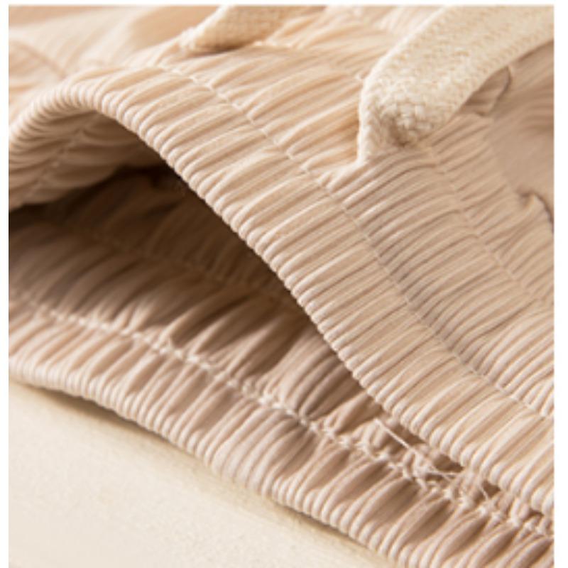 Women's Chic Solid Color Straight Pants With Pockets Elastic Waist Drawstring Wide Leg Trousers Casual Loose Pants Casual Lounge Yoga Pants