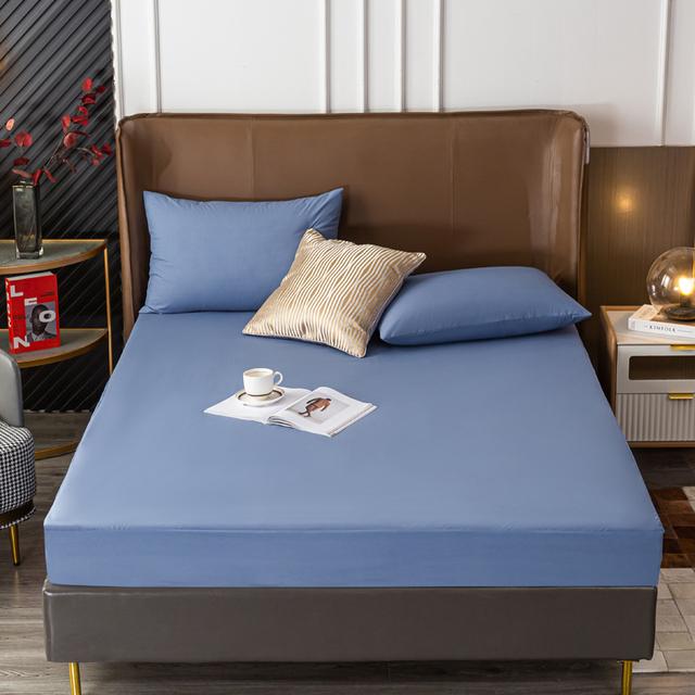 Водонепроницаемый наматрасник, однотонная стеганая простыня с защитой от клещей, эластичный чехол для кровати, защита для матраса (Без наволочки)