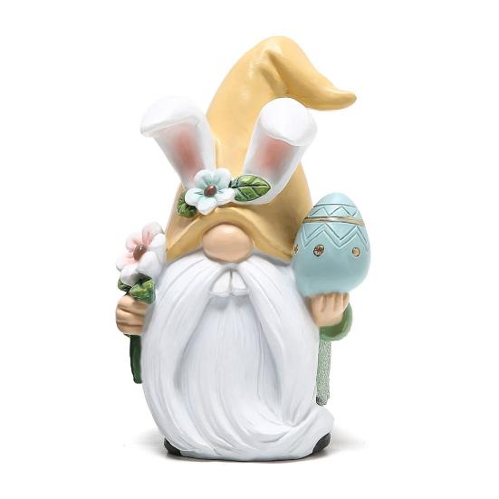 Пасхальный кролик уха гном фигурка красочное яйцо безликий эльф гном смоляная статуэтка скульптура Главная