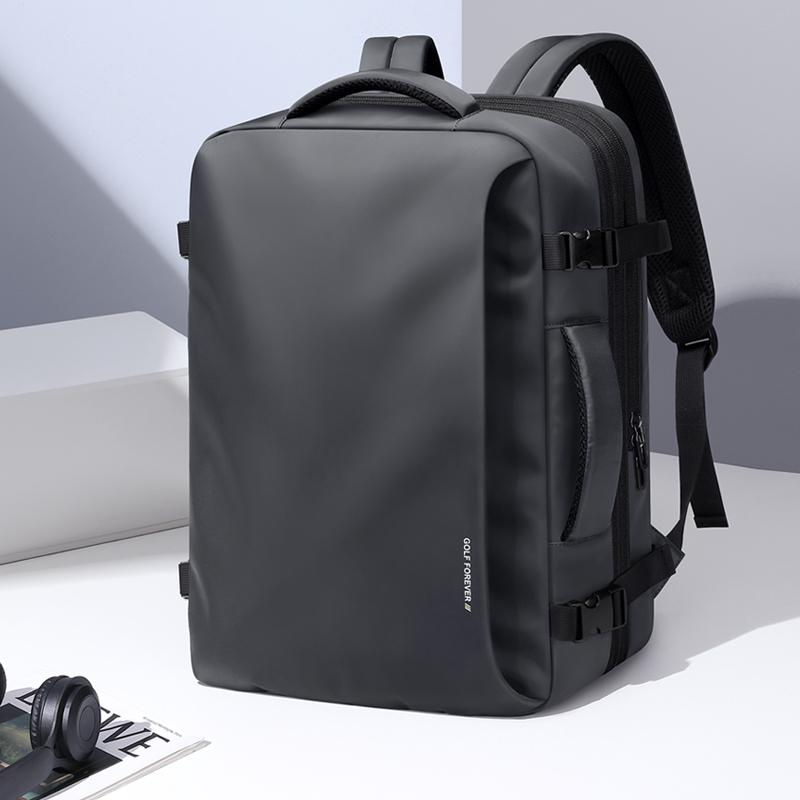 Men's Business Backpack Expandable Large Capacity Travel Bag Commuter 17.3-inch Computer Bag Student Backpack