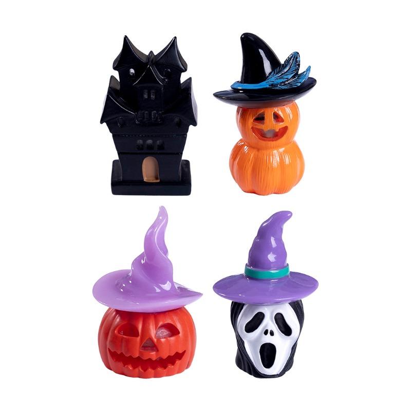 Halloween Glowing Skull Pumpkin Haunted House Micro-landscape Decorative Accessories Mini Ornaments