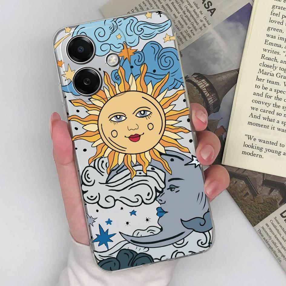 Back Cover For Oppo K12x 5G A3x Realme Narzo N63 13 Pro Plus Case Covers Anti Drop Clear Soft Silicone Fancy Funny Pattern Phone Bags Bumpers For Oppo