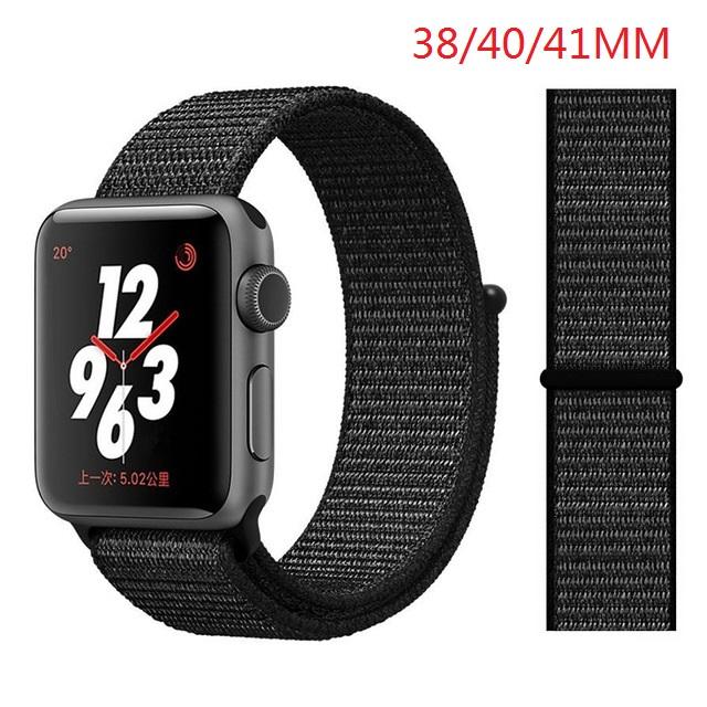 Nylon Band For Apple Watch Series Watch 9 8 / Ultra 2 7 6 SE 5/4/2/1 38 42MM Replacement Strap Loop for Iwatch Series 3 40/41/44 /45MM/49MM