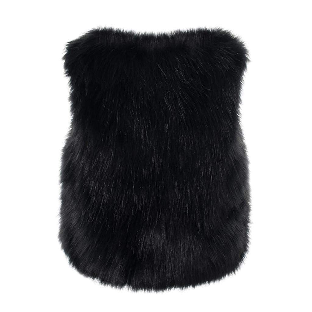 Женский искусственный жилет без рукавов, однотонный зимний свободный жилет, пальто