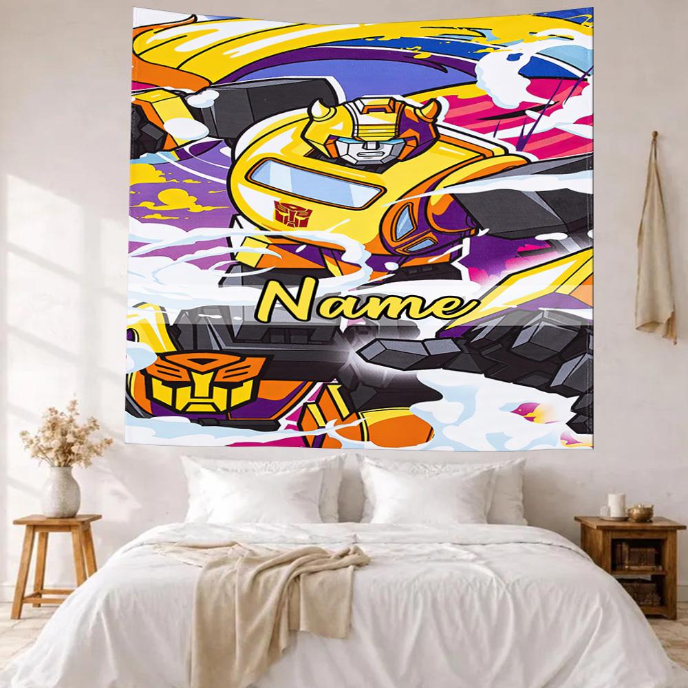 Transformers Fans Custom Your Name Wall Decor Tapestry Art For Pet Memorial Birthdaywedding Party Backdrop Family Gift