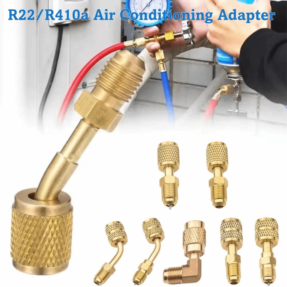 Flare Fitting Refrigerant Charging Adapter Service Port Adapter for Refrigerant R22/R410A
