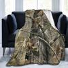 Real Tree Camouflage Camo Blanket Flannel All Season Military Popular Warm Throw Blankets for Bed Couch Bedding Throws King Size