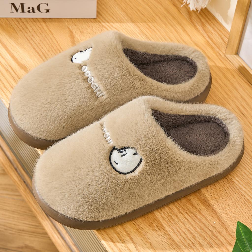 Cute Cartoon Cotton Slippers 2025 Winter New Indoor Home Plush Warm Plush Slippers