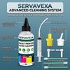 Набор для очистки печатающей головки струйного принтера SERVAVEXA 105 мл для Epson HP Canon Brother Lexmark - средство для прочистки сопла печатающей головки и инструменты.