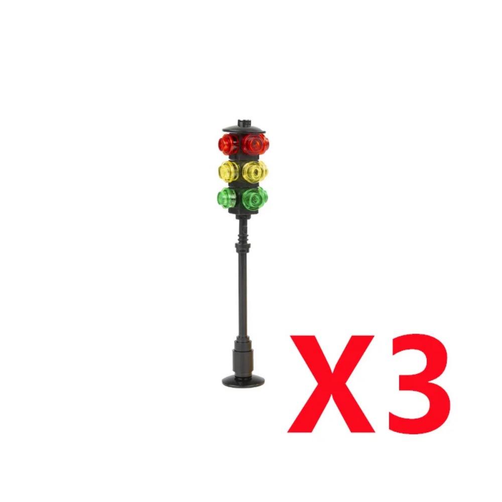 City Street Series Building Blocks Accessories Rail Transit Train Signal Light Railings Brick Toilet Flower Bed Phone Box Toy