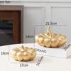 Creative Pumpkin Sculpture Ornaments Ceramic Crafts Desktop Fruit Statues Living Room Figurines Home Decoration Ornaments
