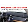 Черная кожаная накладка на панель приборов, защитная подкладка-коврик для Volvo XC90 2015-