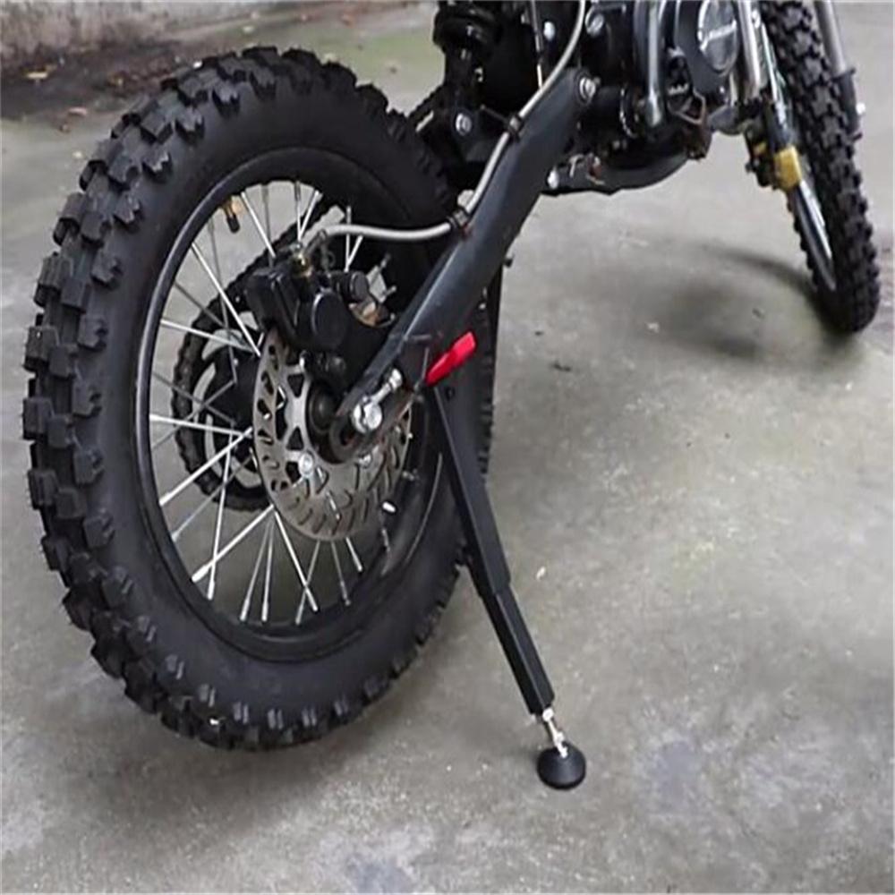 Motorcycle Single Side Paddock Stand Wheel Stand Support Foldable Aluminum Black