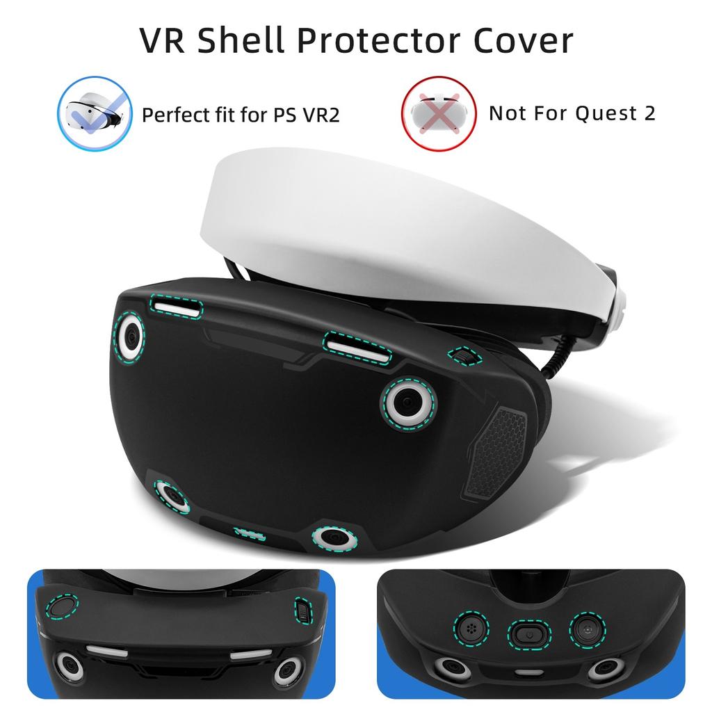 Силиконовый защитный чехол для шлема PS VR2, полноразмерная защитная крышка для гарнитуры VR, устойчивая к царапинам, моющаяся, для аксессуаров PS VR2
