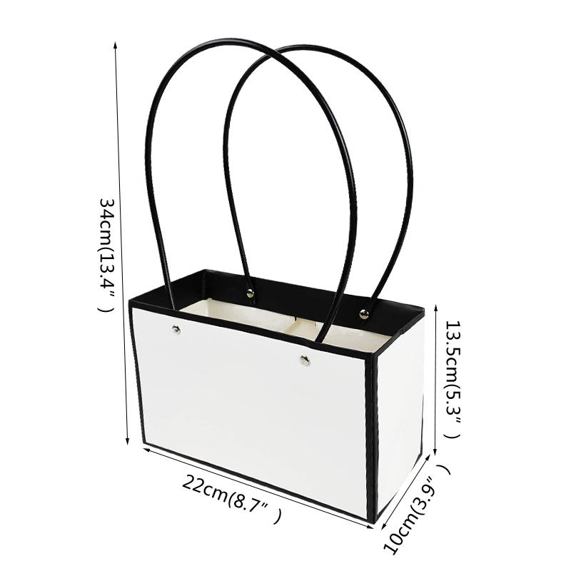 Портативная цветочная коробка, водонепроницаемая бумажная удобная подарочная сумка, крафт-сумка, свадебная роза, подарочная коробка для вечеринки, упаковка для конфет, торта, дня рождения