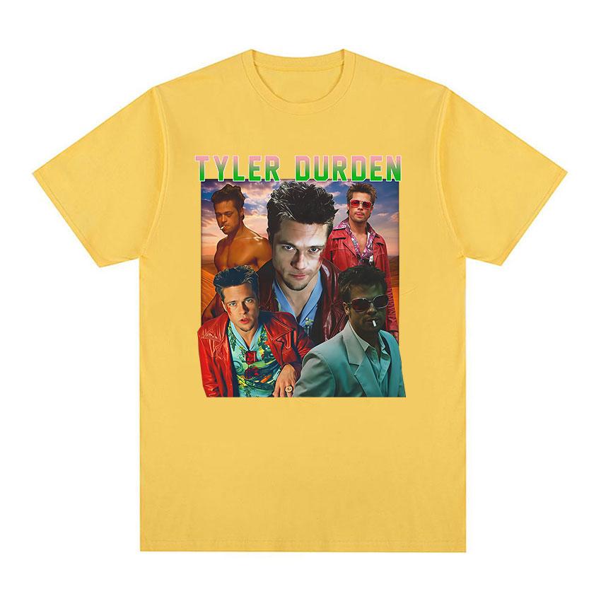 Tyler Durden Винтажная Графическая Футболка Женская Готическая Мода Футболки с Коротким Рукавом Повседневные 100% Хлопок Оверсайз Футболка Уличная Мода