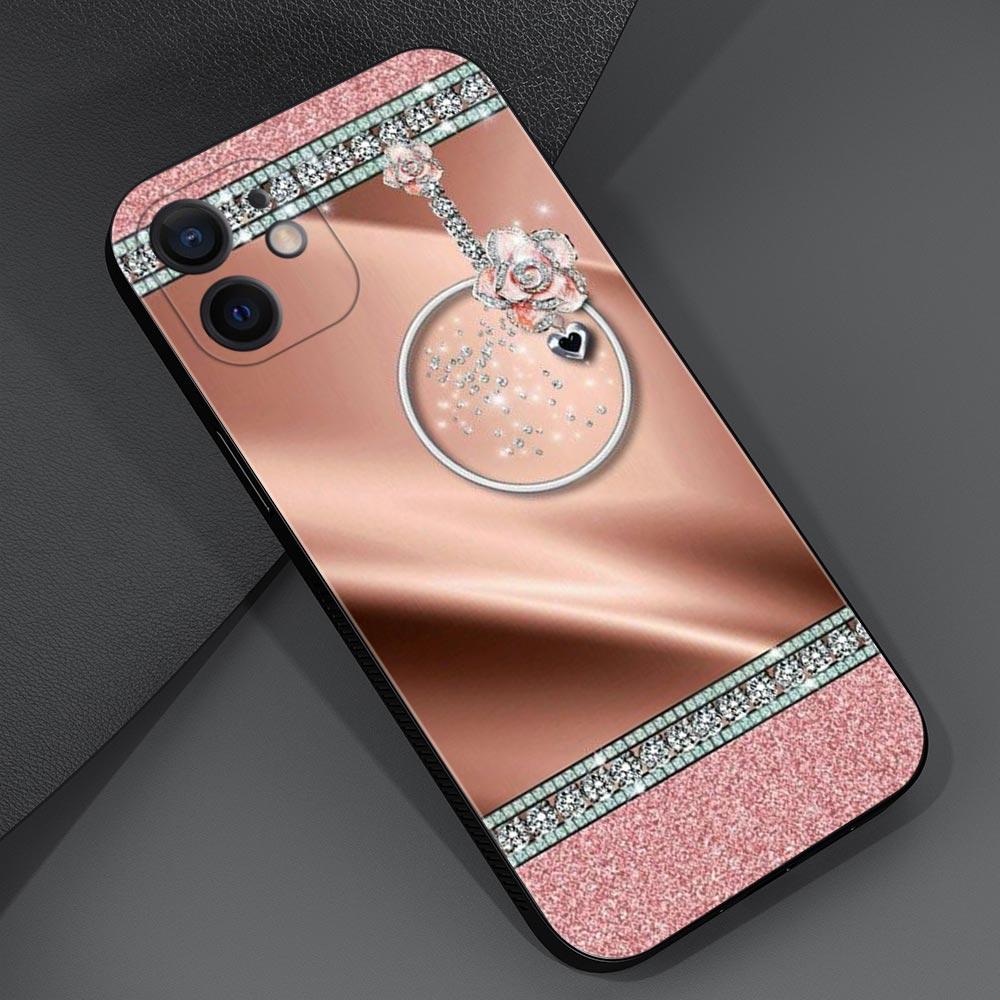 Розовый фиолетовый чехол для телефона с блестящим узором для Apple Iphone 14 13 12 11 Pro Max 13 12 Mini Xs Max Xr X 7 8 Plus 6 6s Shell