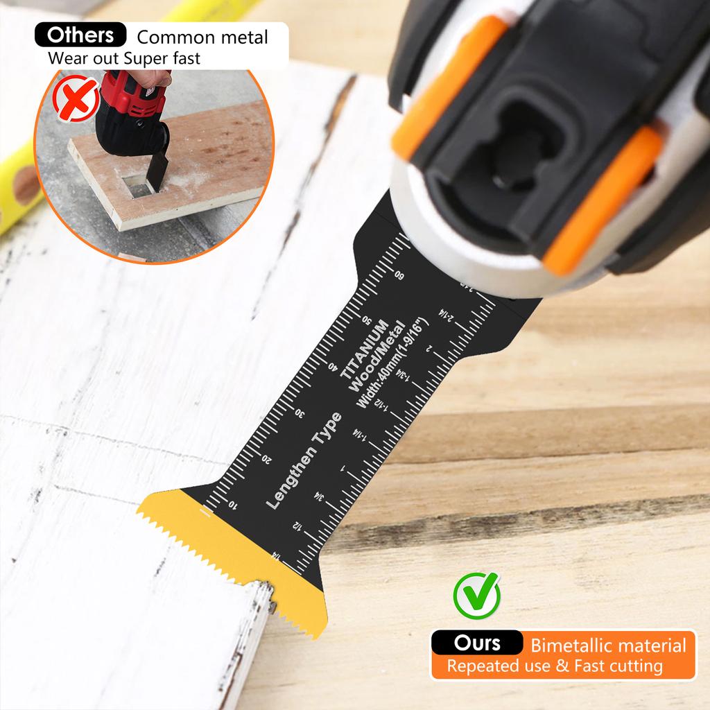 3 шт. осциллирующее пильное полотно, сверхдлинные титановые биметаллические пильные полотна, многофункциональные многофункциональные лезвия для многофункциональных инструментов, универсальные осциллирующие полотна