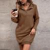 Womens Fall Sweatshirts Dresses Long Sleeve Fleece Sweaters Pullover Clothes With Pockets