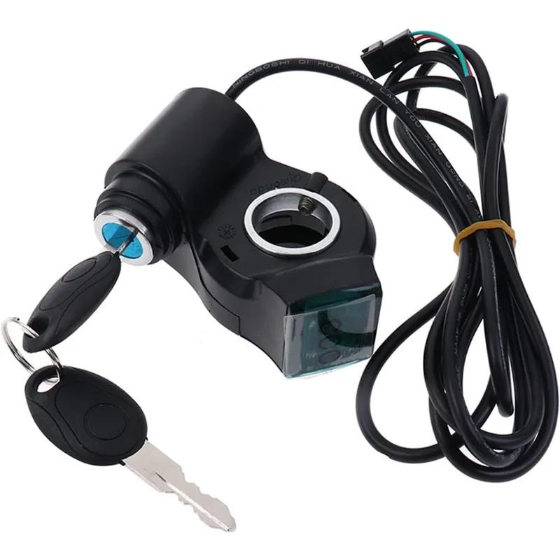 Электровелосипедный вольтметр с цифровым замком и кнопкой управления дроссельной заслонкой Электровелосипедный вольтметр с цифровым замком и кнопкой управления дроссельной заслонкой Дисплей напряжения Переключатель питания