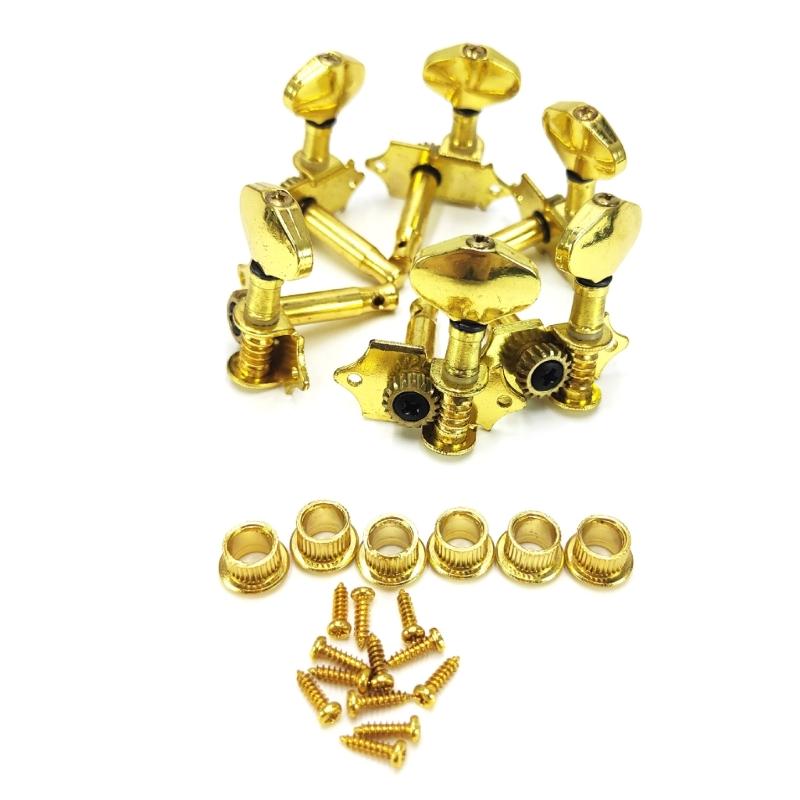 6 штук металлических колков для гитары, подходящих для профессиональных музыкантов, стремящихся к превосходному звуку и прочной конструкции.