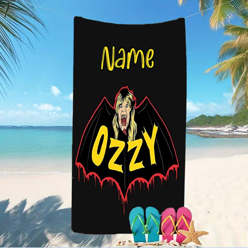 Customizable personalized beach towels rock Ozzy Osbourne themed designs.Suitable for the beach, yoga, sports;ideal as beach accessories