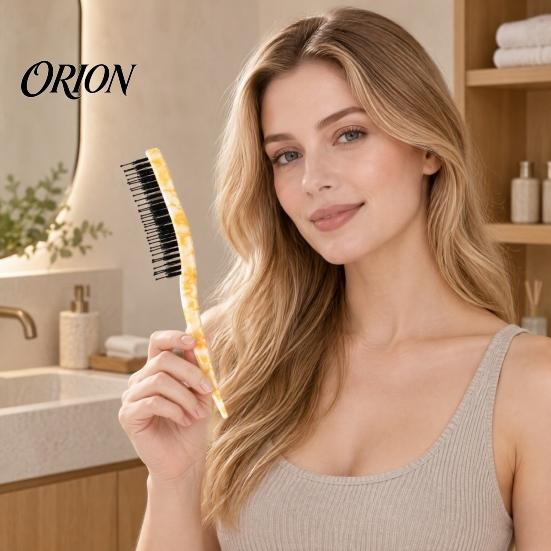 Three Row Hair Brush Snake Shape 3-Row Boar Bristle Brush, Anti Static Teasing Comb Women Accessories for & Kids, Professional Styling Tool Smoothing