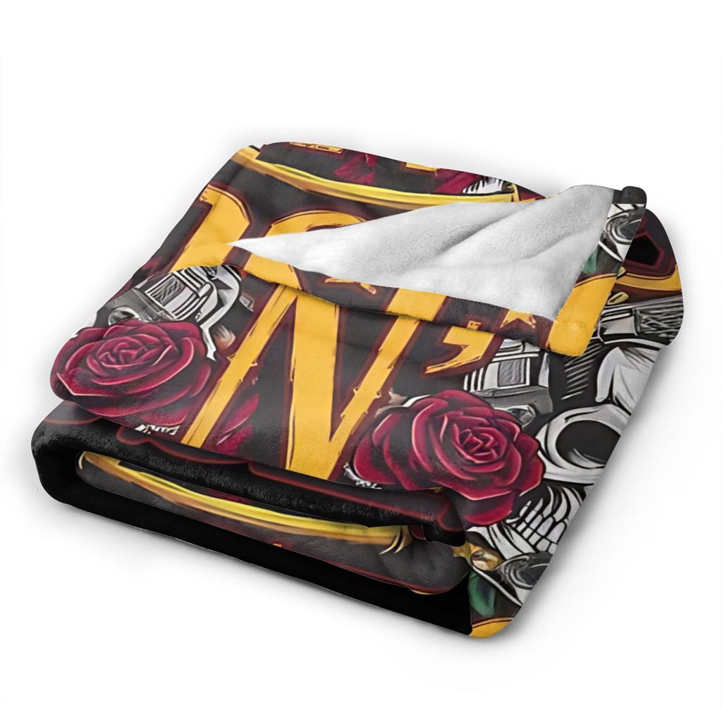 Guns N Roses Band Blanket Quality Super Warm Throw Blanket Winter Travel Office Home Decor Pattern Bedspread