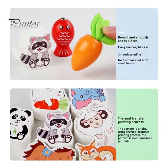 Монтессори деревянная ферма головоломка игрушка для детей 1 2 3 лет красочная морковка урожай игра с червяками рыб магнитная ловля занятие образовательное обучение