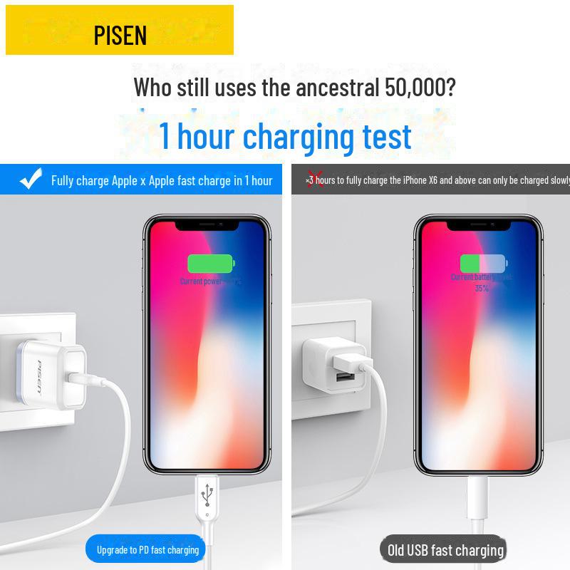 Кабель быстрой зарядки PISEN PD20W для iPhone 12/14