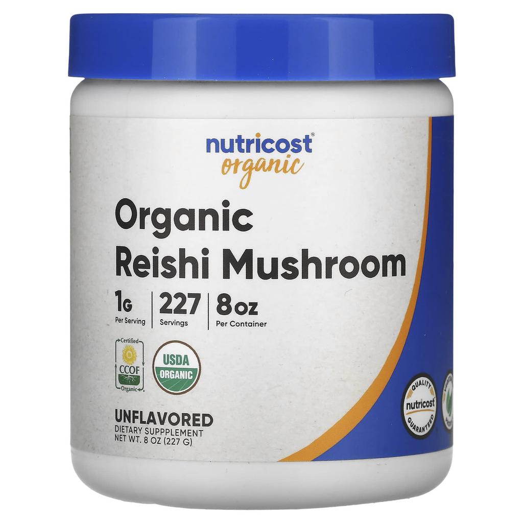 Nutricost, Органический гриб рейши, без ароматизаторов, 8 унций (227 г)