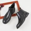 British Chelsea Boots Men's Martin Boots High Top Leather Shoes Leather British Cigarette Short Boots Casual Spring and Autumn