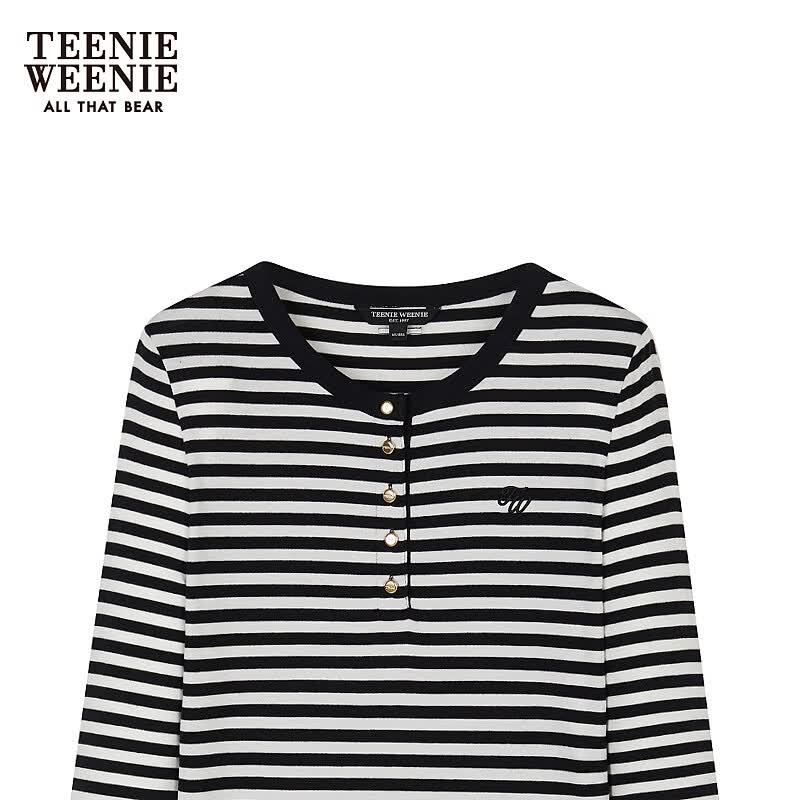 Teenie Weenie Женская футболка-henley с принтом медведя
