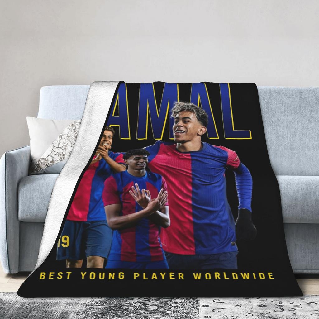Ламин Ямаль Одеяла Футбол Футбол Фланелевое Новинка Теплое Плед для Дома Ресторана Текстильный Декор