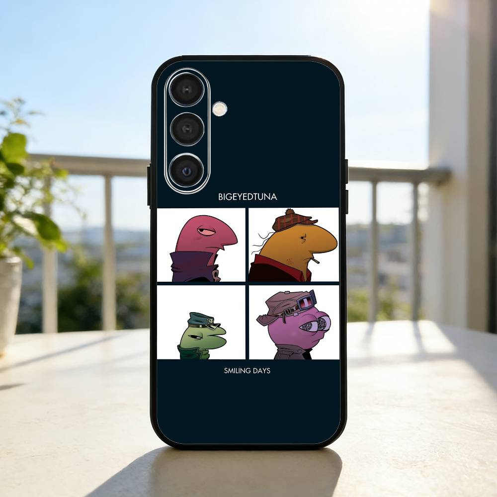S-Улыбающиеся Друзья Пим Чарли Чехол для Телефона Samsung A73,72,71,53,52,51,22,91,80, Мягкий Черный Чехол