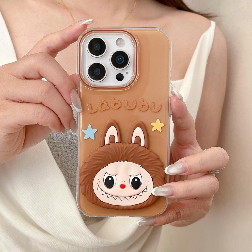 Cute Labu is suitable for Apple 17promax mobile phone case iphone15/16 cartoon IMD jelly 14 soft case mobile phone case.