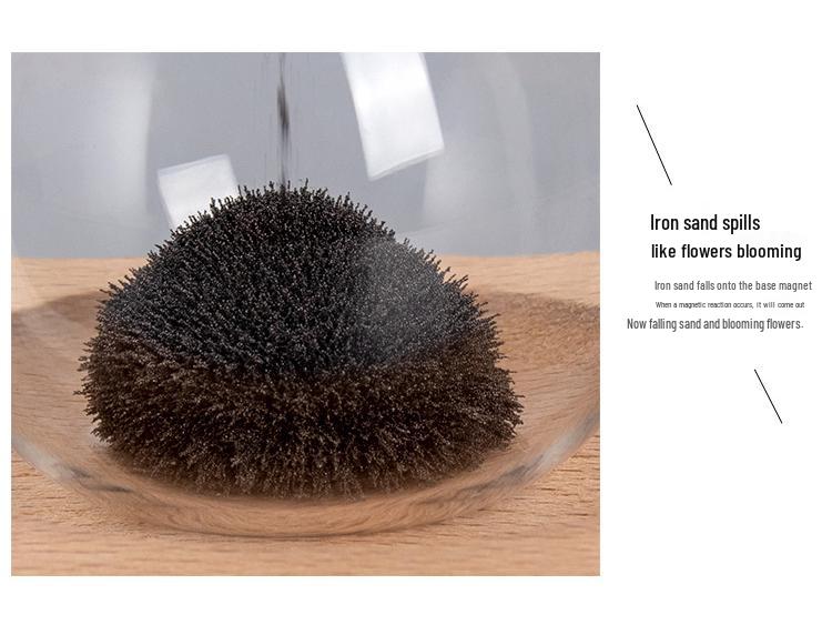 Magnetic Hourglass Quicksand Desktop Ornament - Creative Sandglass Timer Decoration