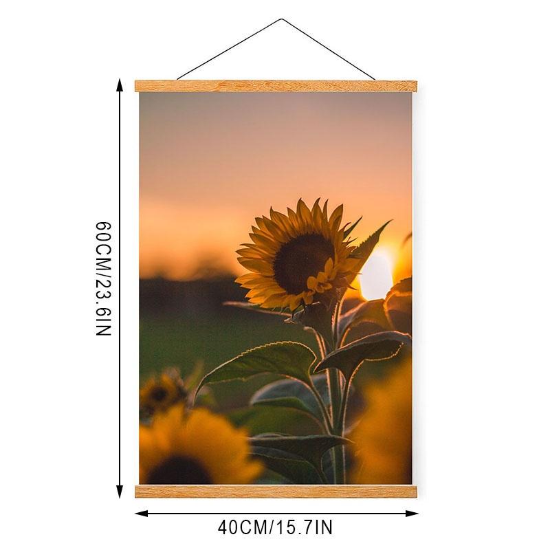41 см/51 см магнитная вешалка для плакатов с подсолнухом, натуральная рамка, вешалка, рамка для живописи, фоторамка, настенная художественная рамка для рукоделия