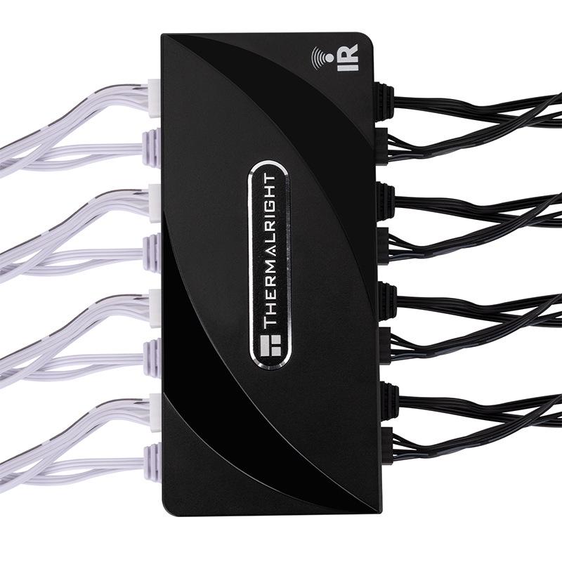 Концентратор для вентиляторов Thermalright TL-ARGB X12 с пультом дистанционного управления подсветкой черного цвета