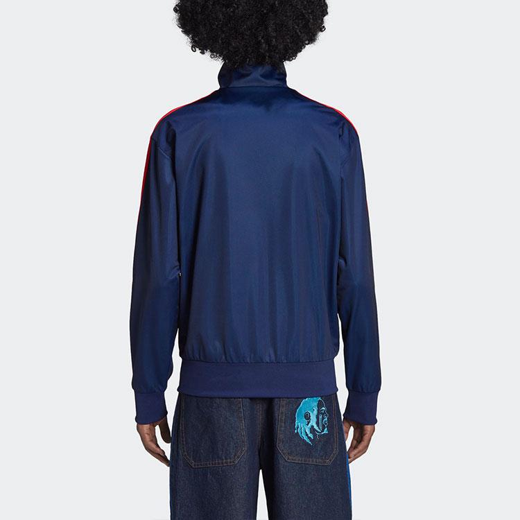 adidas Оригинальные спортивные куртки с мультяшным принтом Kerwin Frost и воротником-стойкой с логотипом, мужские куртки синего цвета H66305