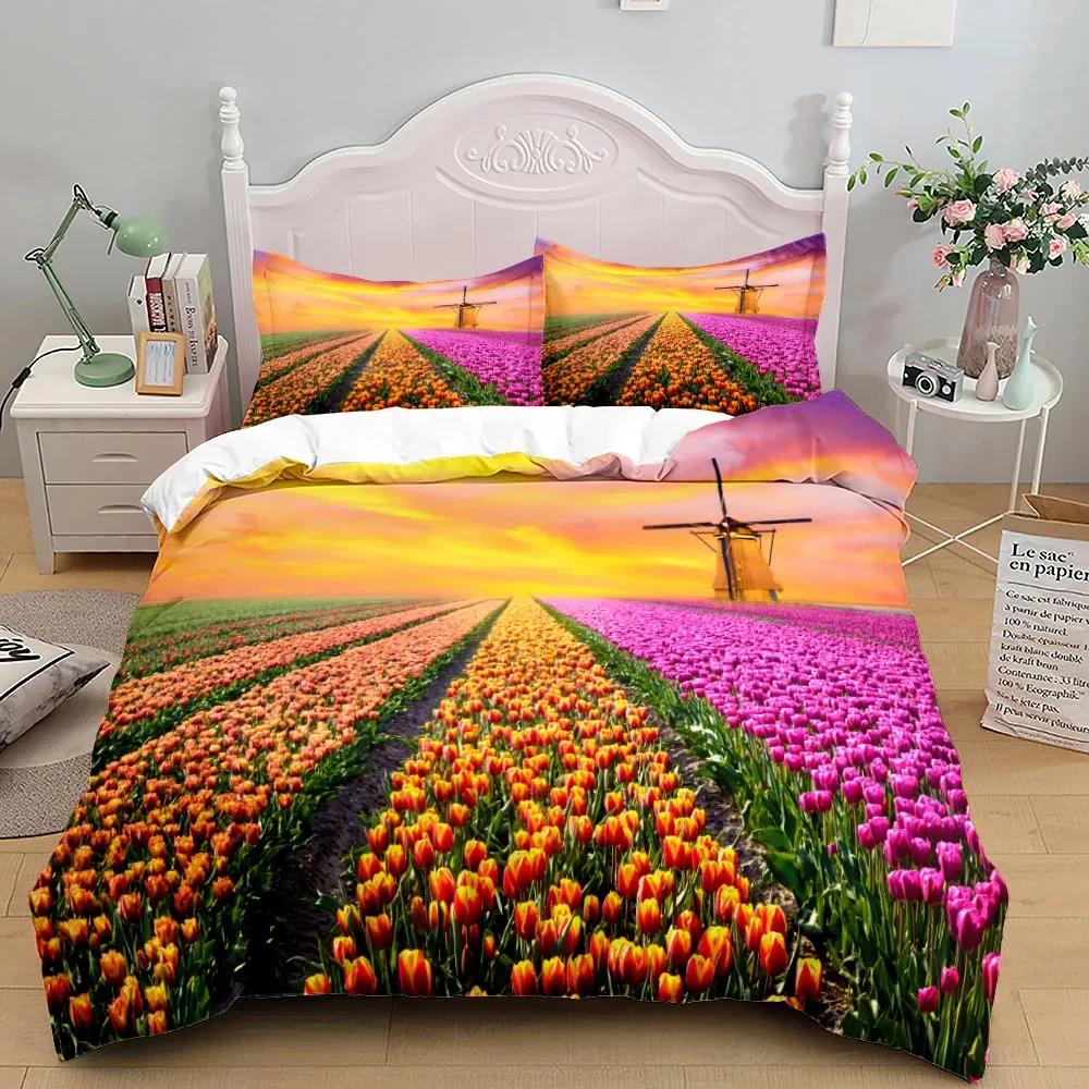 3D Цветы Красивый Комплект Пододеяльника Односпальный Двуспальный Королевский Размер США Твин Полный Кинг Размер Среди Комплекта Постельного Белья Пододеяльник Комплект Постельного Белья