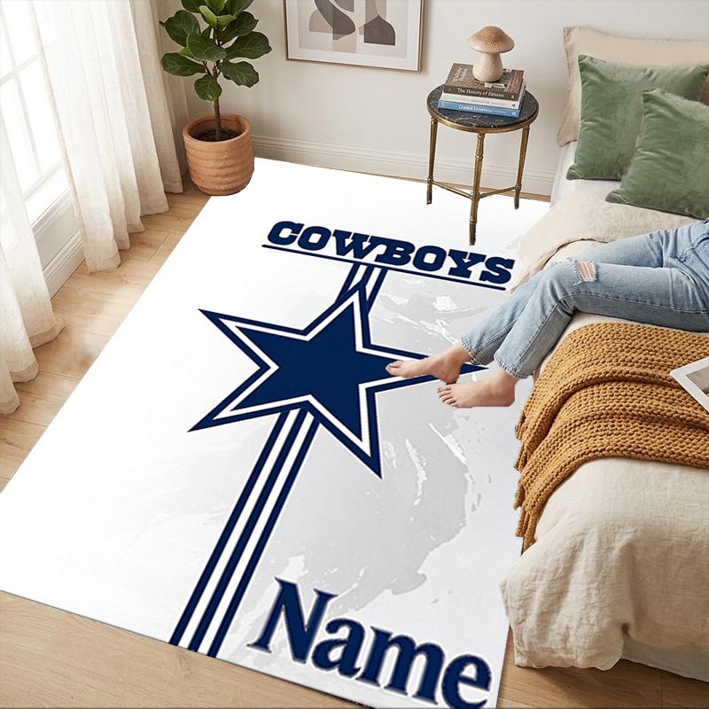 Custom Cowboys Star Area Rug Living Room Nonslip Soft Carpet For Bedroom Game Playroom Sofa Office Home Decor Doormat Christmas Gift C10352