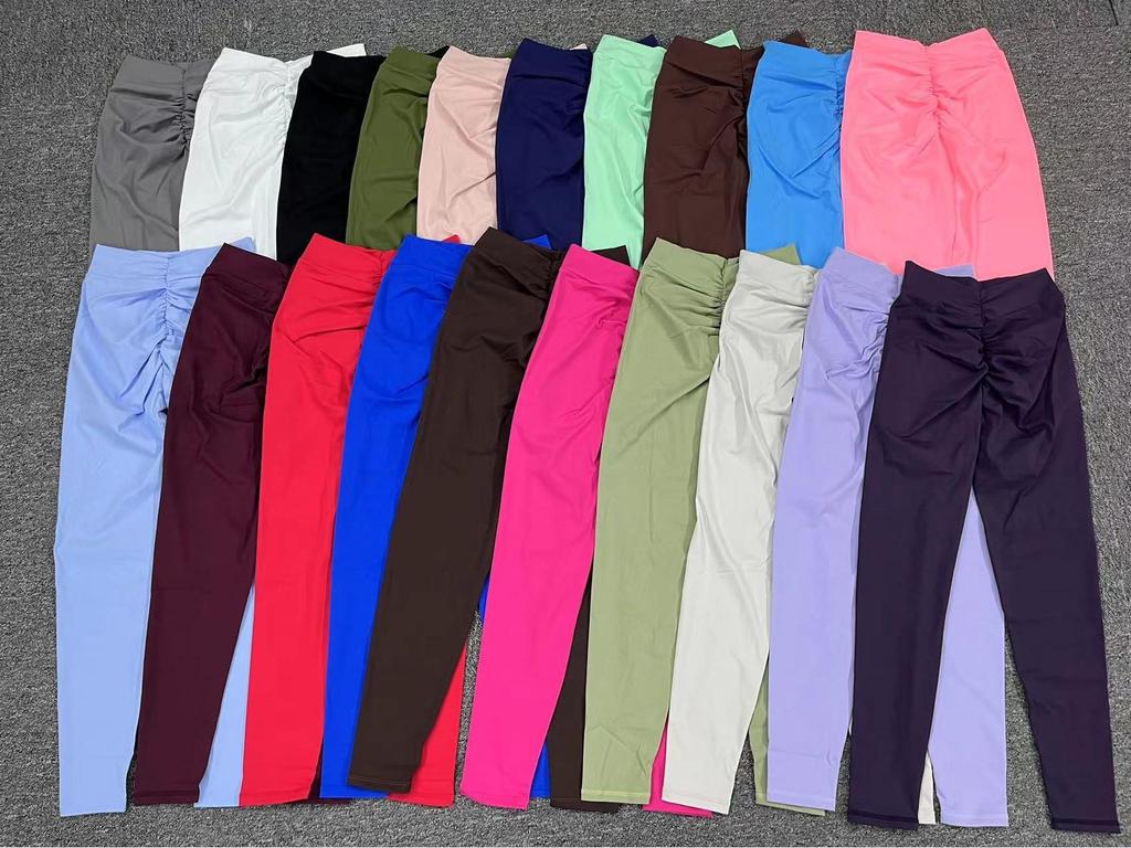 Chic V-Back Butt-Lifting Sports Leggings: Seamless Peach-Enhancing Yoga Pants